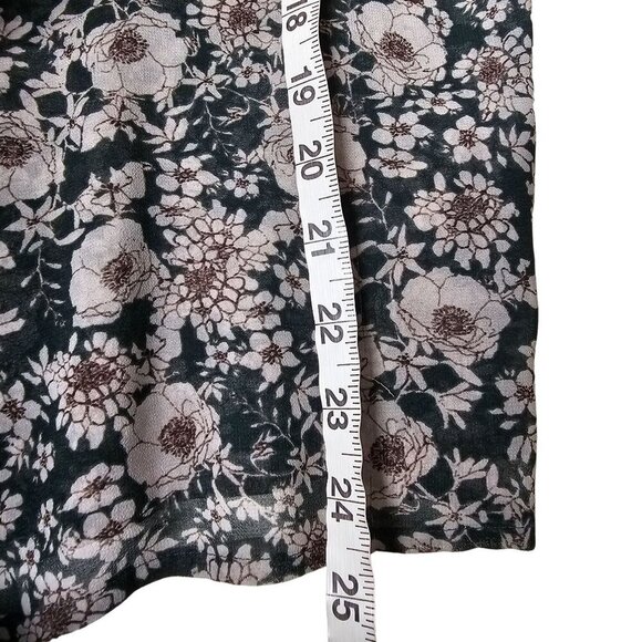 Cabi Floral Bianca Peasant Blouse Lined Long Sleeve Split V-Neck Flowy‎ Women M - Picture 7 of 8
